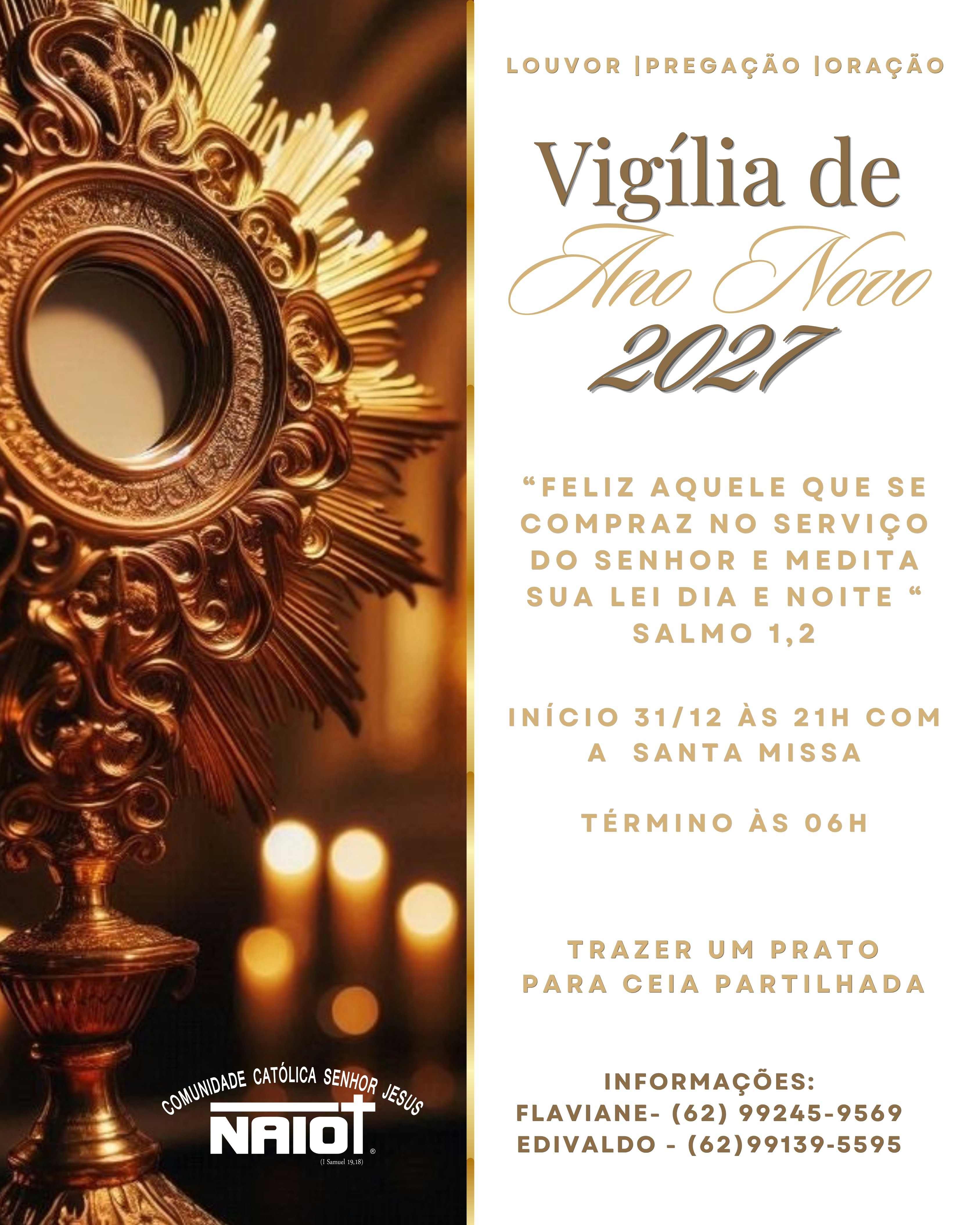 ✨🙏 VIGÍLIA DE ANO NOVO 2027 🙏✨